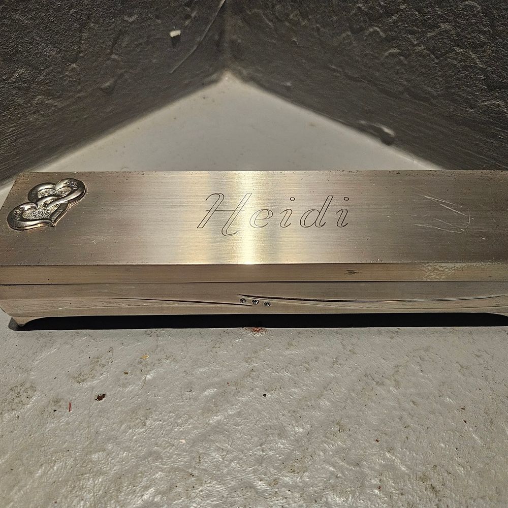 Silver Engraved Jewelry or Bracelet Box Customized HEIDI Things Remembered 8"x2"